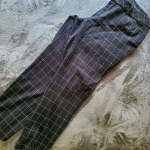 Black & white pinstripe trousers